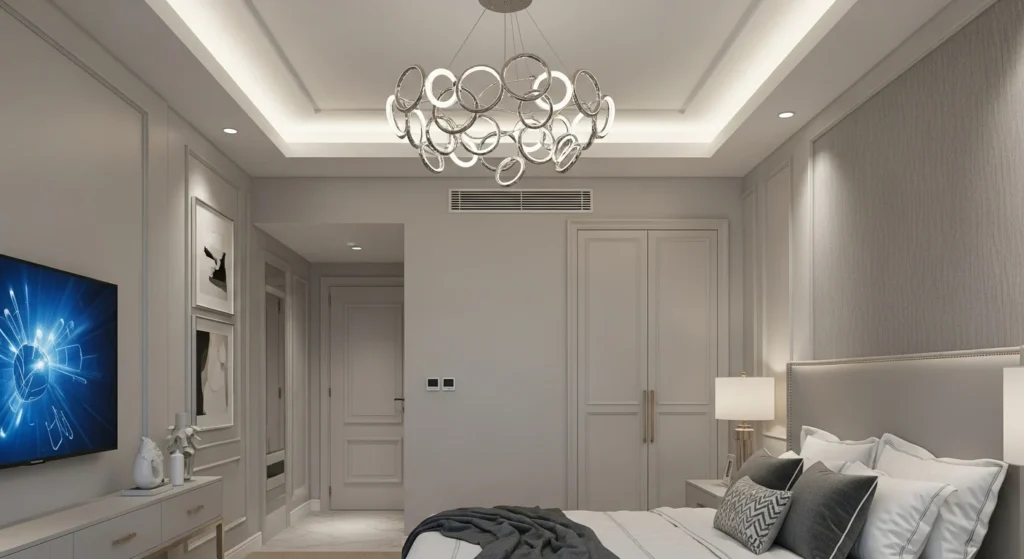 Luxury master bedroom ideas for 2026 featuring elegant furniture, neutral tones, layered textures, and a high-end modern interior design