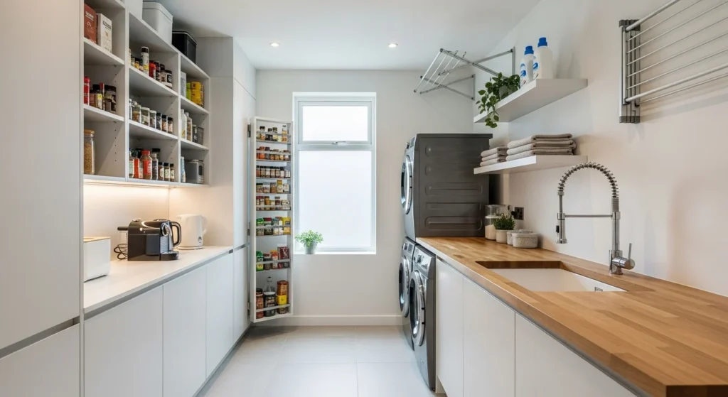 Pantry and Laundry Combo Room Design