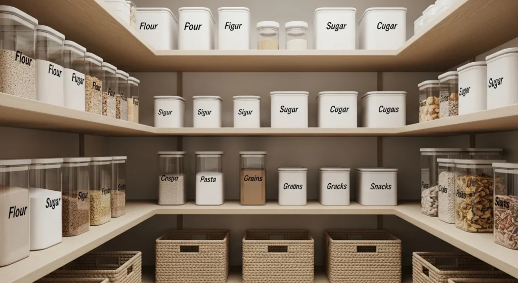 Minimalist Food Storage Pantry Design