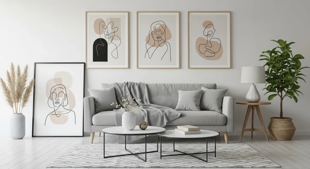 Decorative wall mirrors styled as art pieces to enhance light and space