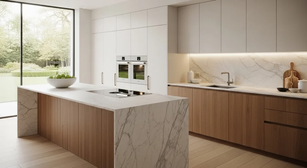 Minimalist luxury kitchen with balanced design