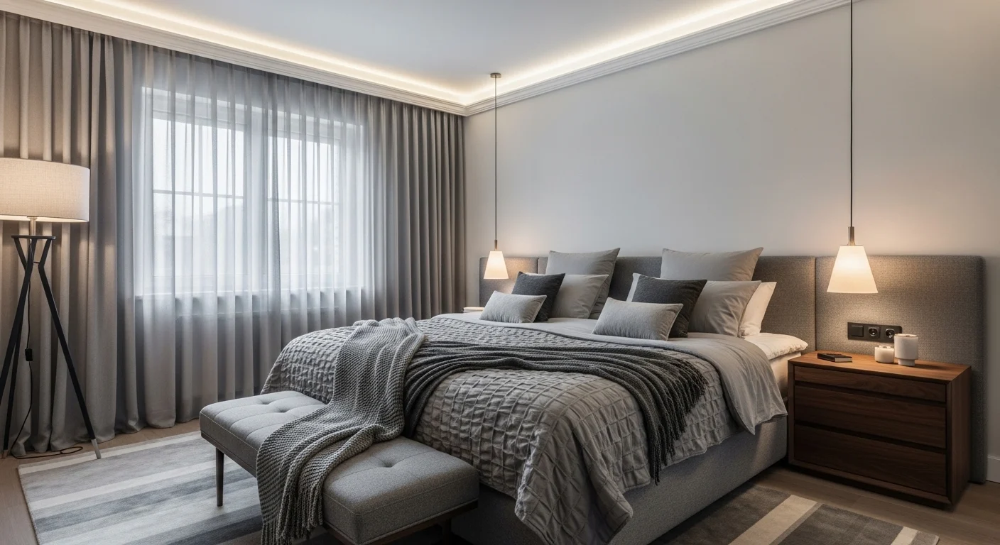 Trendy gray bedroom ideas for 2026 featuring modern design and cozy styling