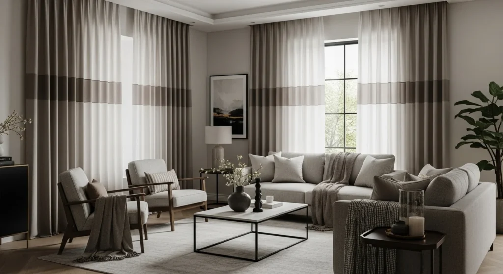 Living room curtain ideas for 2026 featuring modern, elegant, and cozy window treatments