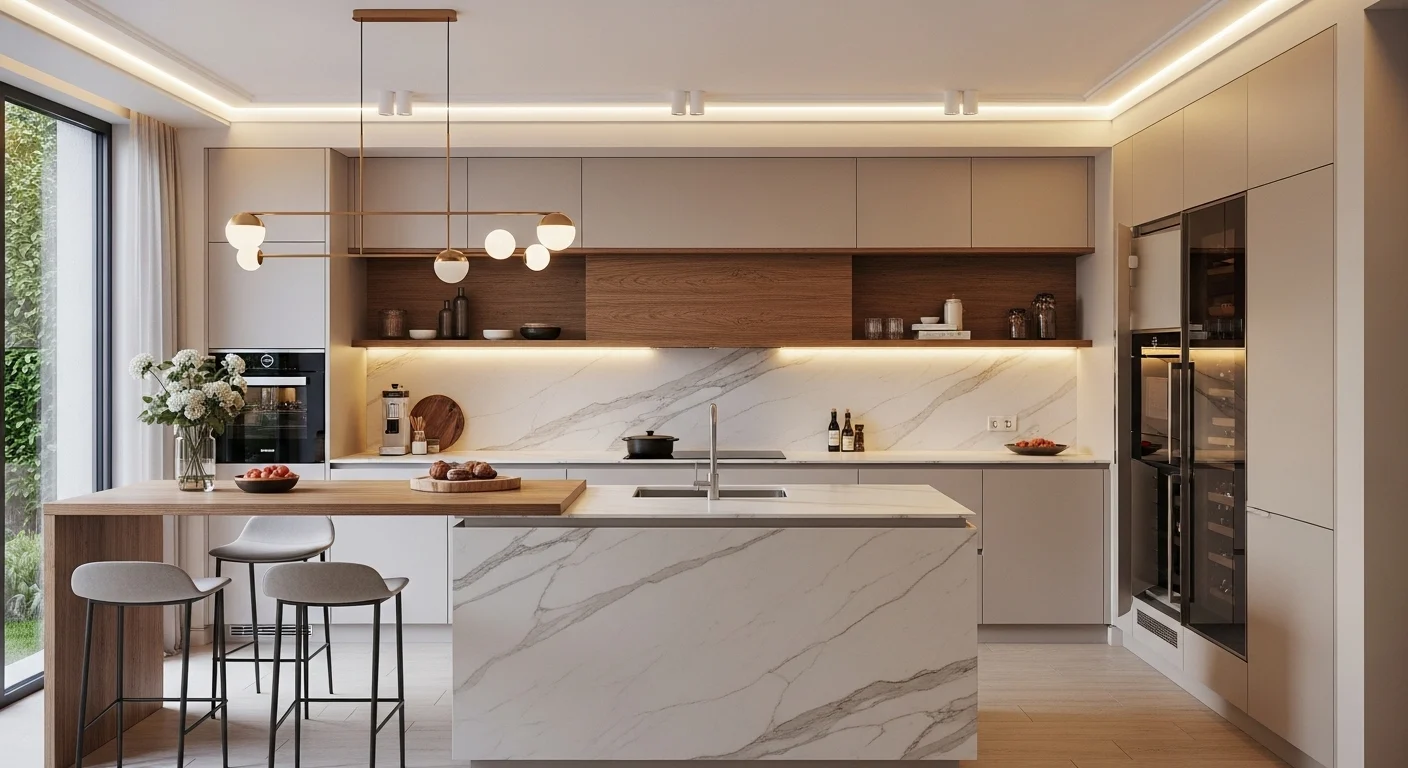 Luxury kitchen design ideas for 2026 homes featuring modern elegance and premium finishes