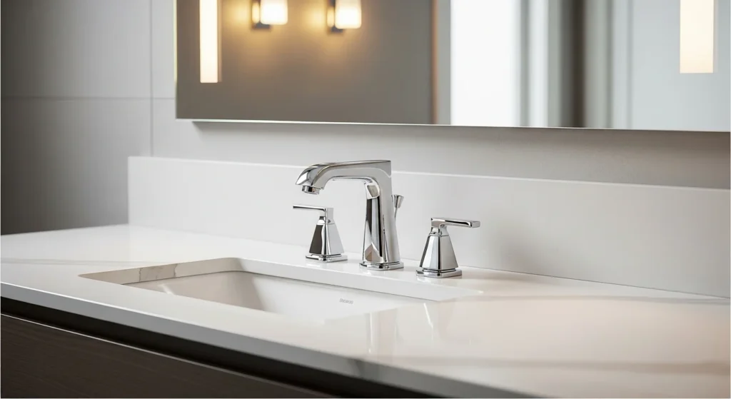Stylish two handle bathroom faucet with classic modern design