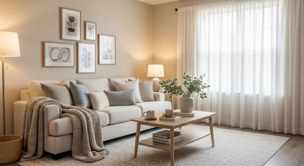 Cozy Neutral Family Room Ideas