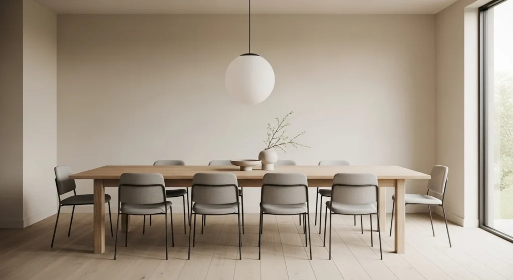 Minimalist Dining Room Clean Modern Style