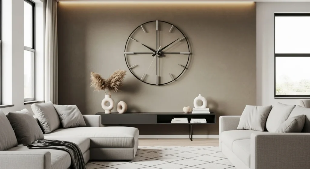 living room large wall clock decor stylish and functional design