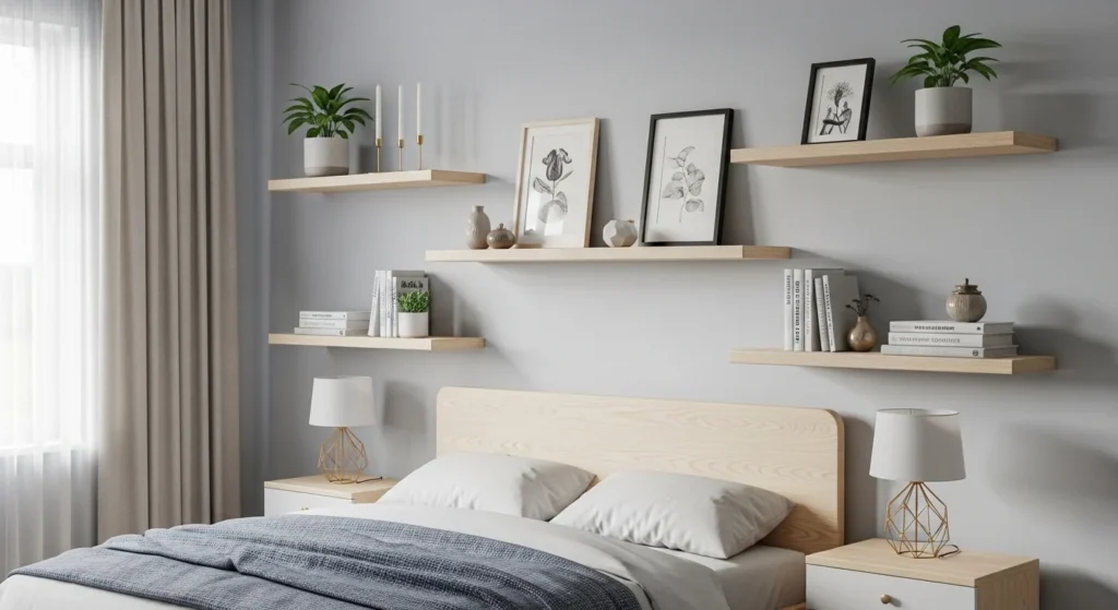 Floating Shelves Bedroom Wall Styling Ideas