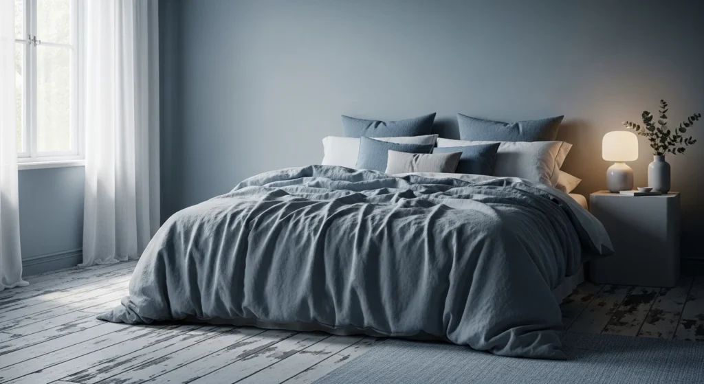 Dusty Blue Bedroom Calm Elegant Color