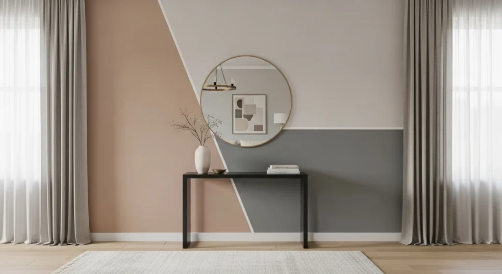 living room accent wall paint adding depth and contrast