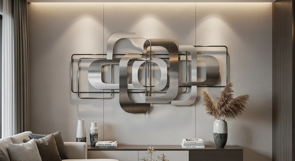 living room metal wall art modern elegant decorative piece
