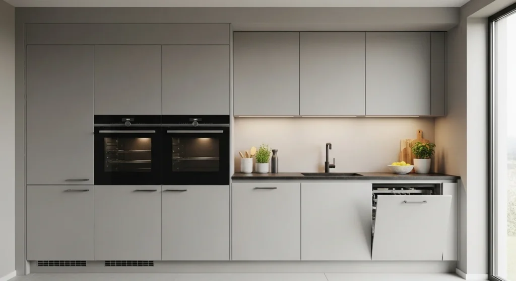 Integrated Appliance Kitchen Cabinets Hidden Design