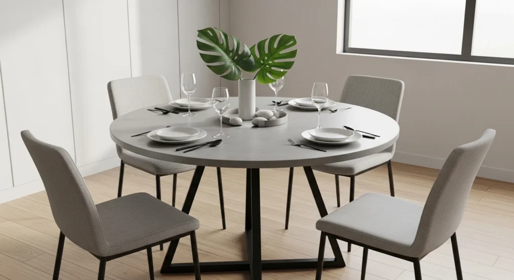 Round Dining Table Modern Setup