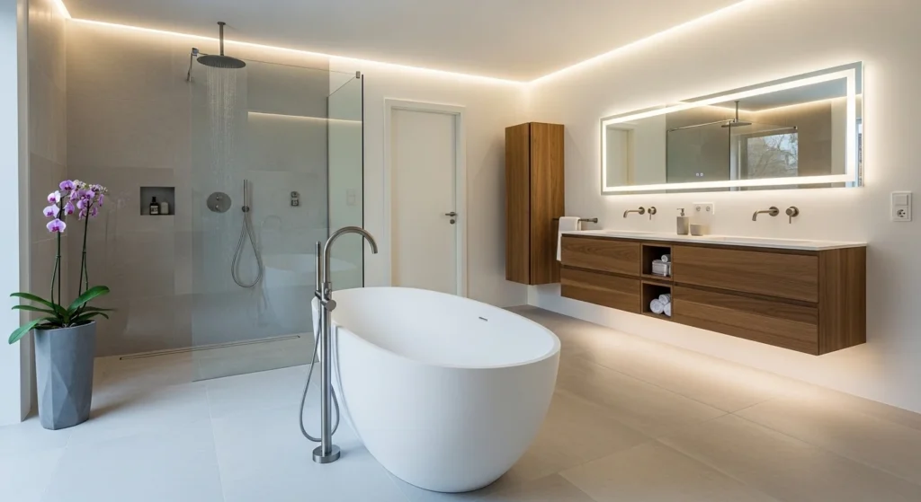 bathroom with heated floors luxury comfort spa experience