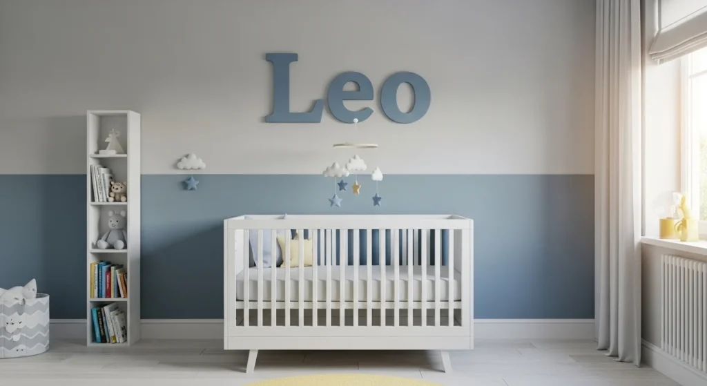 boys nursery personalized name wall decor modern style