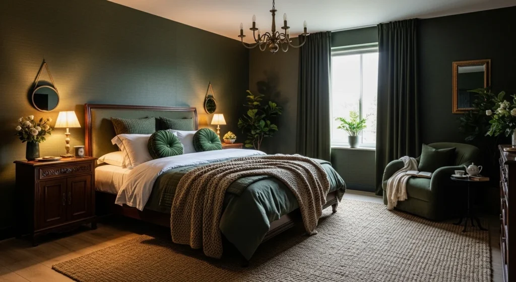 Forest Green Bedroom Deep Luxury Color