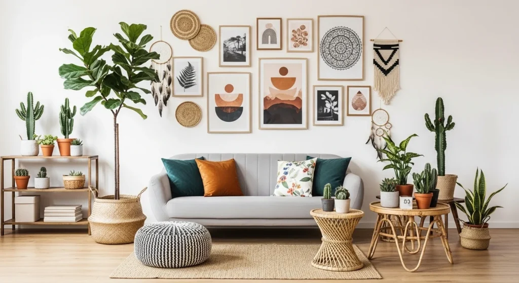 Boho Family Room Cozy Style