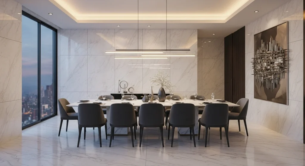 Luxury Marble Dining Room Modern Design