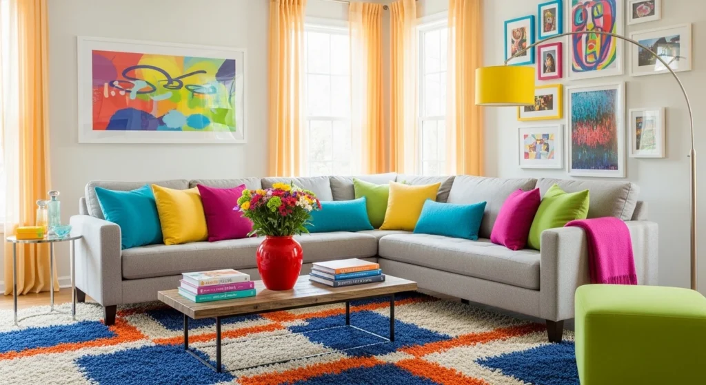 Color Pop Family Room Ideas