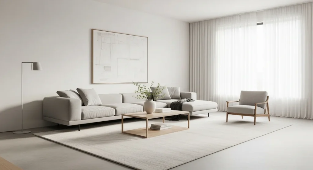 Modern Minimalist Family Room Design