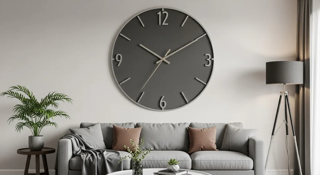 living room large wall clock statement modern design