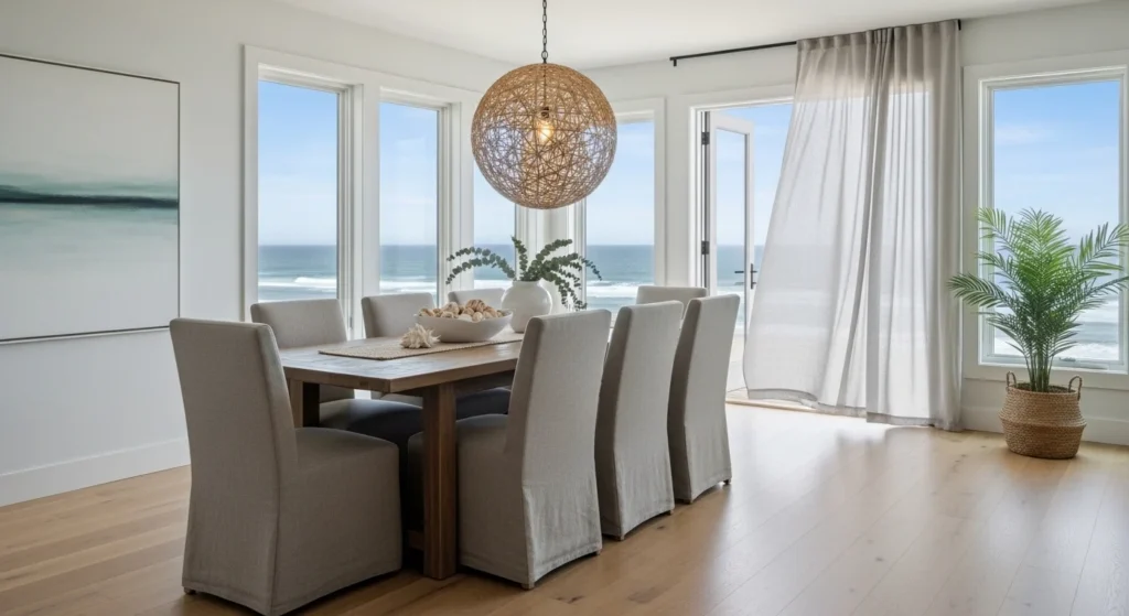 Coastal Dining Room Light Fresh Style