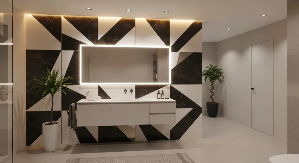 bold bathroom wall design modern statement luxury aesthetic