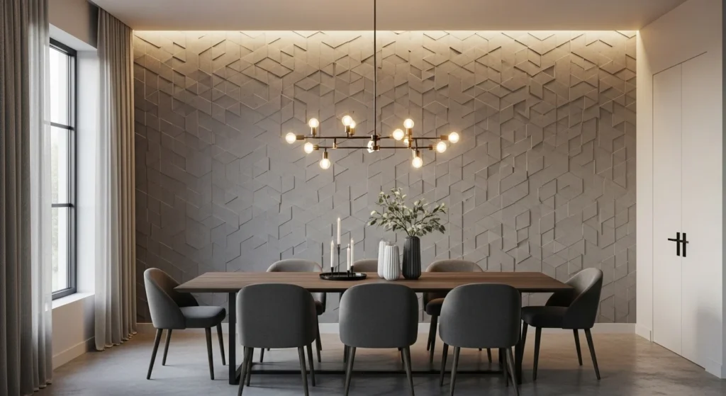 Textured Dining Wall Modern Design
