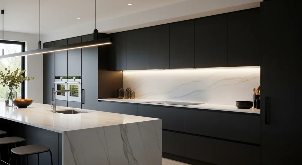 Handleless Kitchen Cabinets Modern Minimal Design