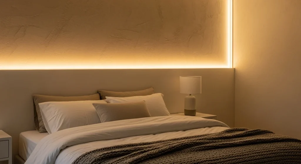LED Bedroom Wall Lighting Modern Cozy Setup
