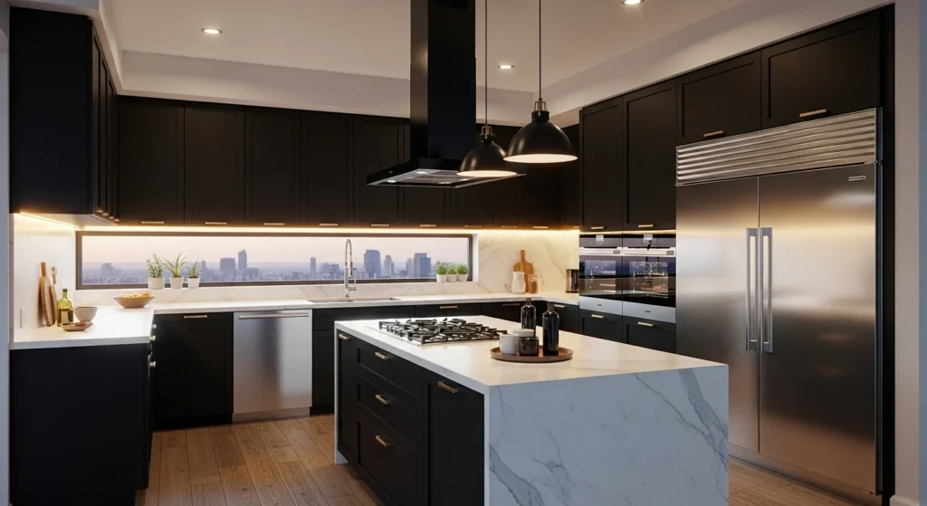 Matte Finish Kitchen Cabinets Modern Style