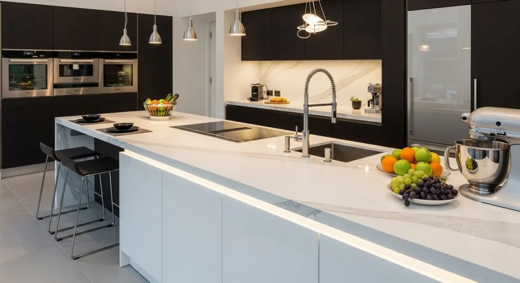 Marble Kitchen Surface Luxury Design