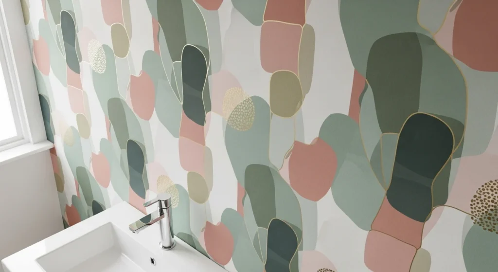 Waterproof Wallpaper Bathroom Wall Ideas