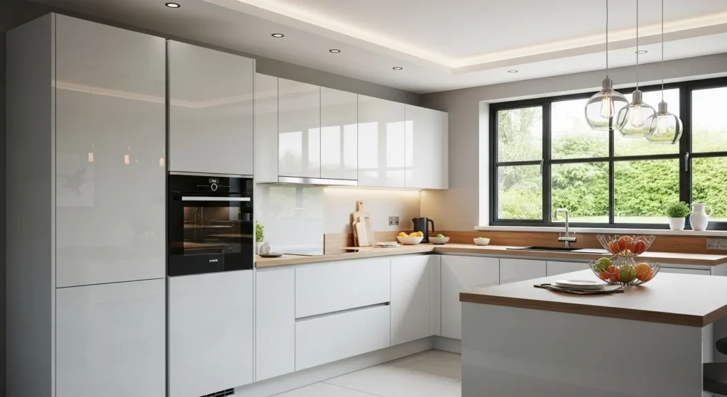 Glossy Kitchen Cabinets Modern High Shine Look