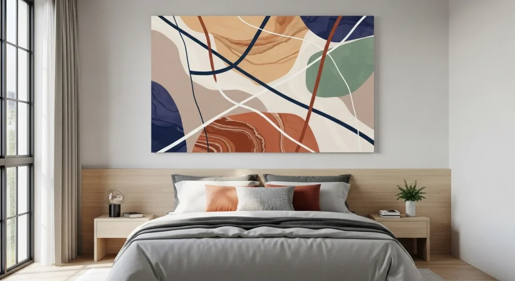 Statement Wall Art Bedroom Modern Decor