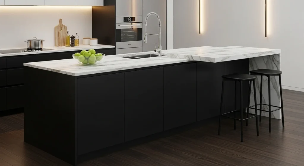 black kitchen island modern centerpiece with stylish design
