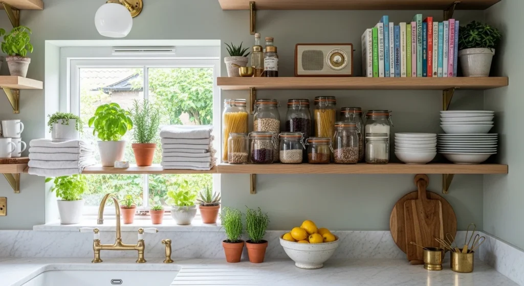 Open Shelf Kitchen Cabinets Modern Display Ideas