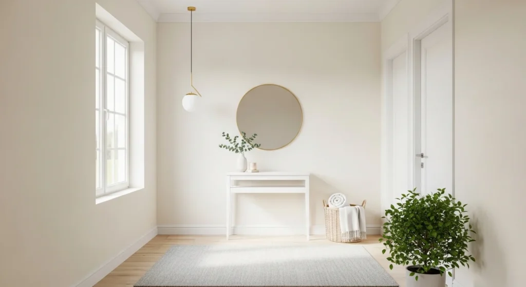 small entryway with light colors making space feel bigger and brighter