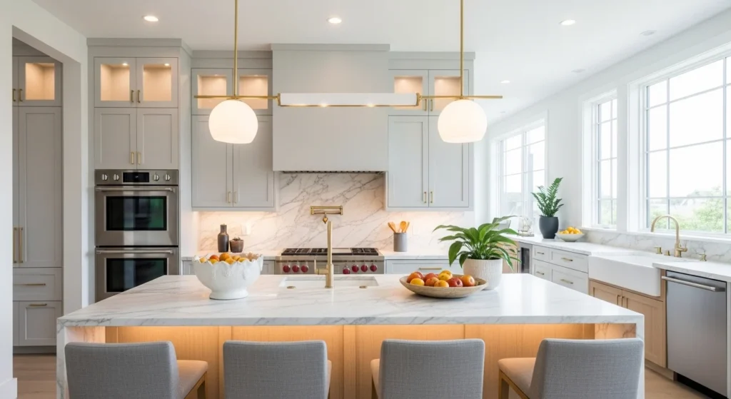 kitchen remodel ideas 2026 modern luxury kitchen design with island and neutral tones
