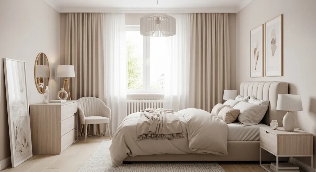small bedroom ideas that feel bigger in 2026 with neutral tones and airy modern aesthetic