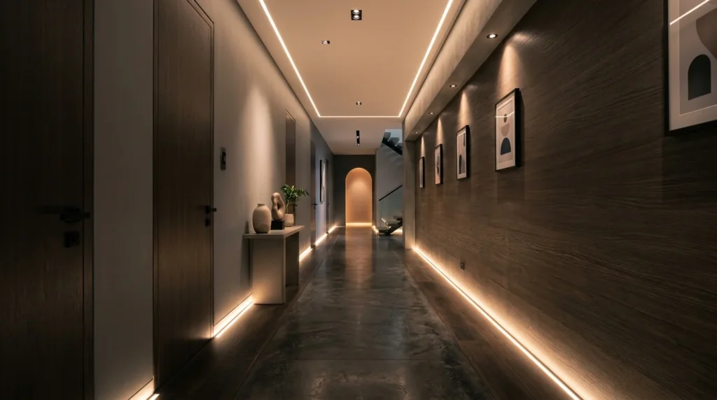 hallway led lighting modern glow aesthetic design