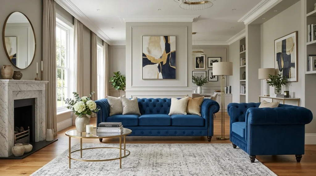 tufted sofa set elegant textured modern living room
