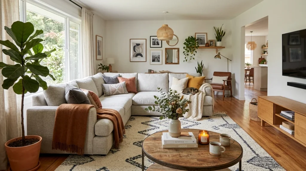 sectional sofa set cozy spacious modern living room