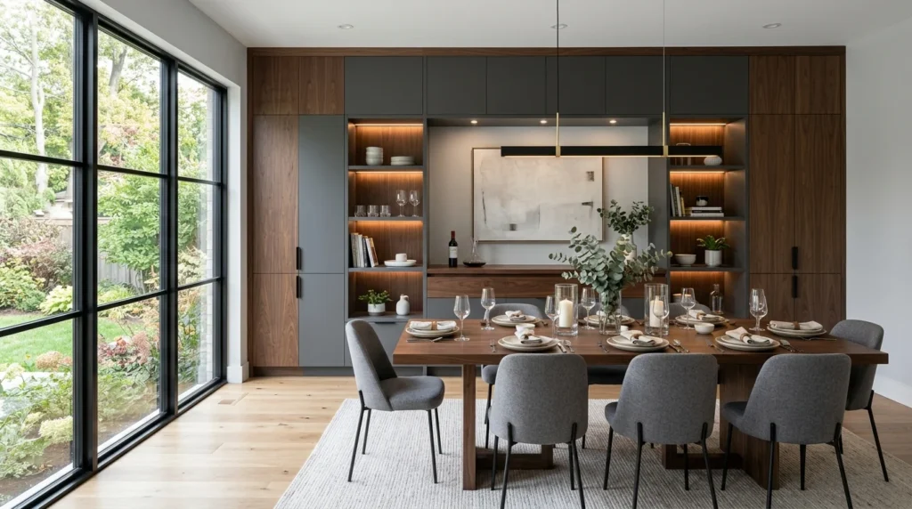dining room built in storage cabinets modern design