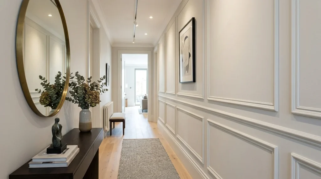 hallway wall molding elegant modern luxury interior