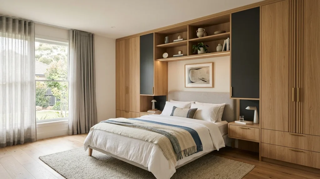 elegant built in bedroom storage modern luxury design