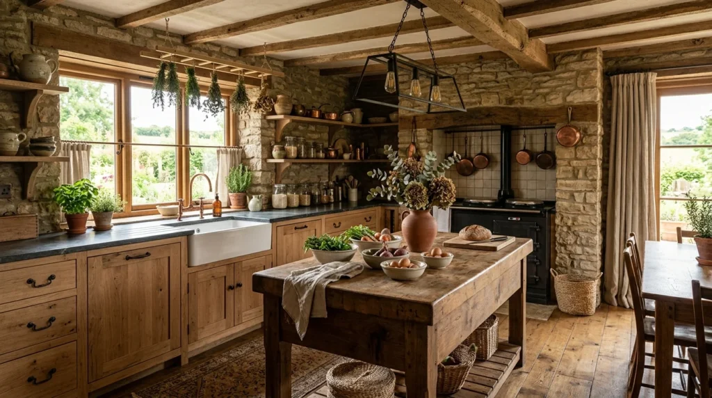 earthy rustic kitchen decor natural cozy accessories