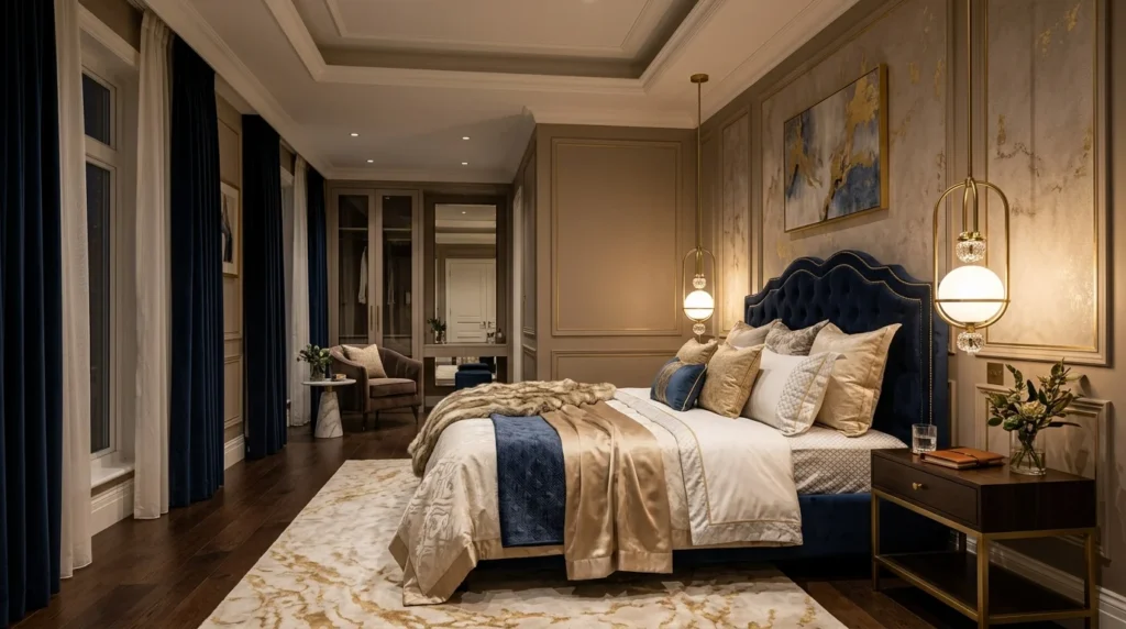 elegant pendant lighting modern luxury bedroom decor