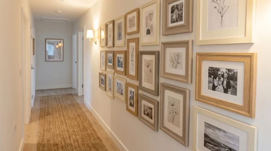 minimalist hallway design with neutral tones modern clean aesthetic